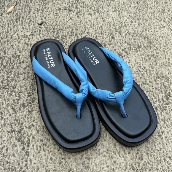 Kaltur black womens platform sandals - Picture 3 of 3